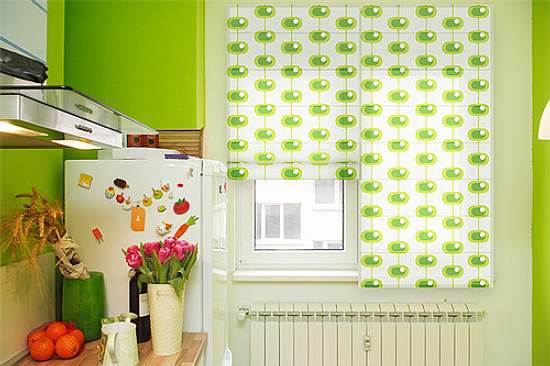 cortina colorida na cozinha arquitrecos via textile furnishings